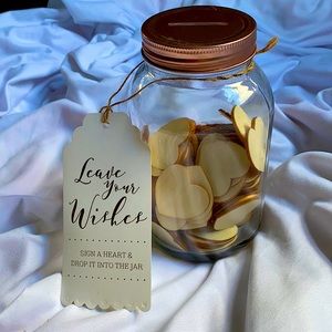 Wedding guest book/wishing jar